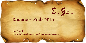 Daubner Zsófia névjegykártya