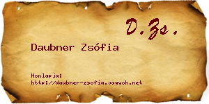 Daubner Zsófia névjegykártya
