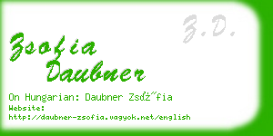 zsofia daubner business card